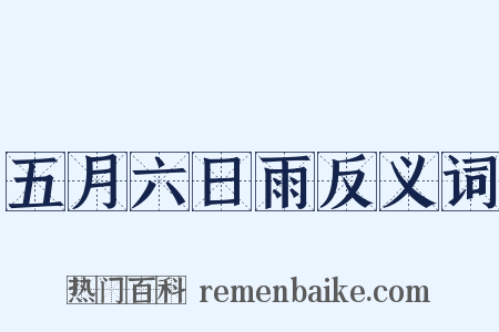 五月六日雨反义词是什么意思的图片